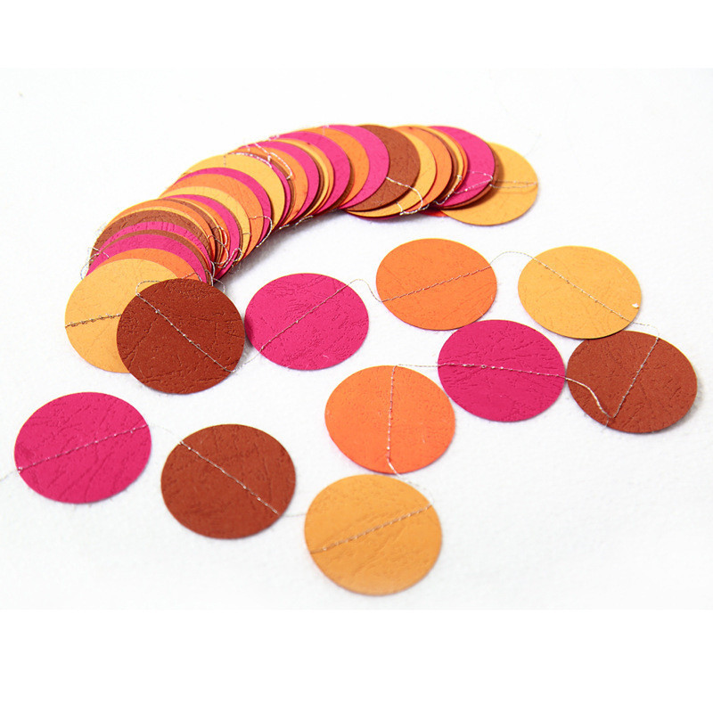 Гирлянда кружки для украшения зала 4 м на 5 см разноцветный Киев - изображение 2