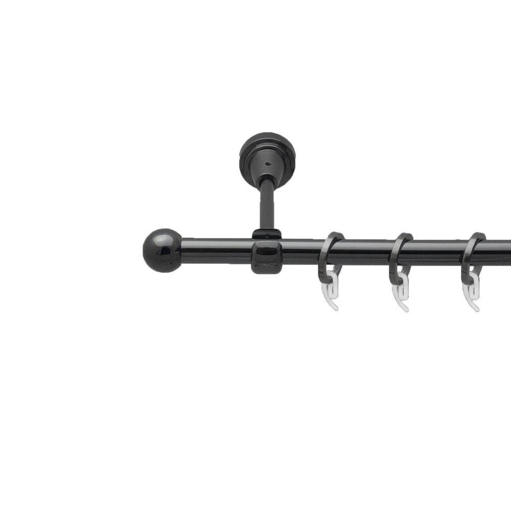 Карниз Orvit Куля Болонь металевий однорядний відкритий гладка труба кільце фасонне металеве  Онікс 16 мм 160 Львов - изображение 1