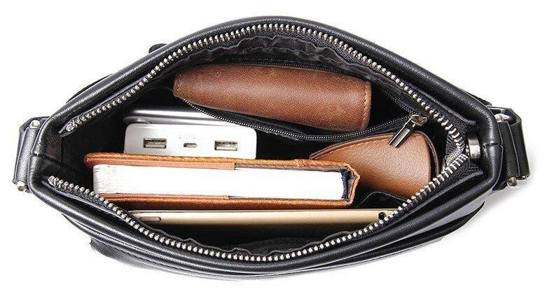 Сумка мужская в гладкой коже Vintage 14981 Черная Киев - изображение 8