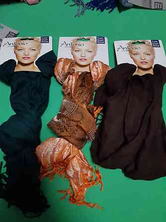 Шарфики женские набор из 3-х штук (зеленый, коричневый, оранжевый) - размер шарфа приблизительно 170*65см Киев