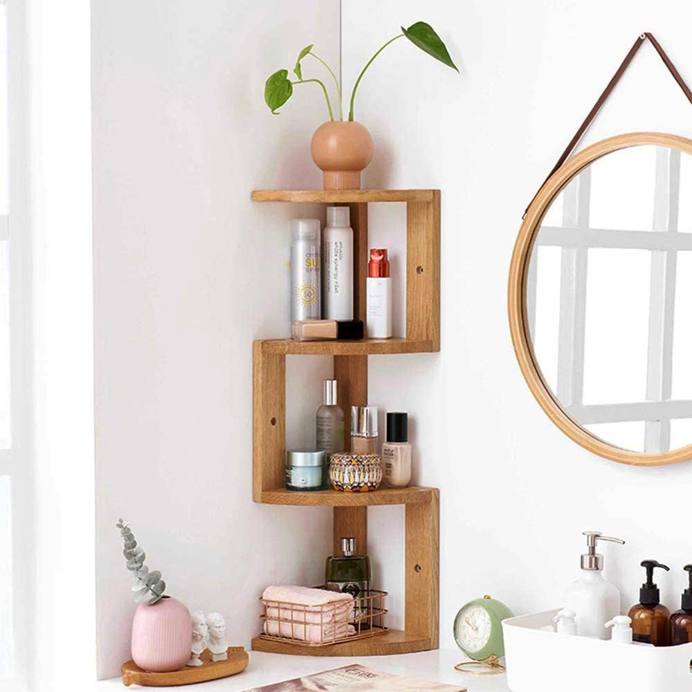 Угловая настенная полка 