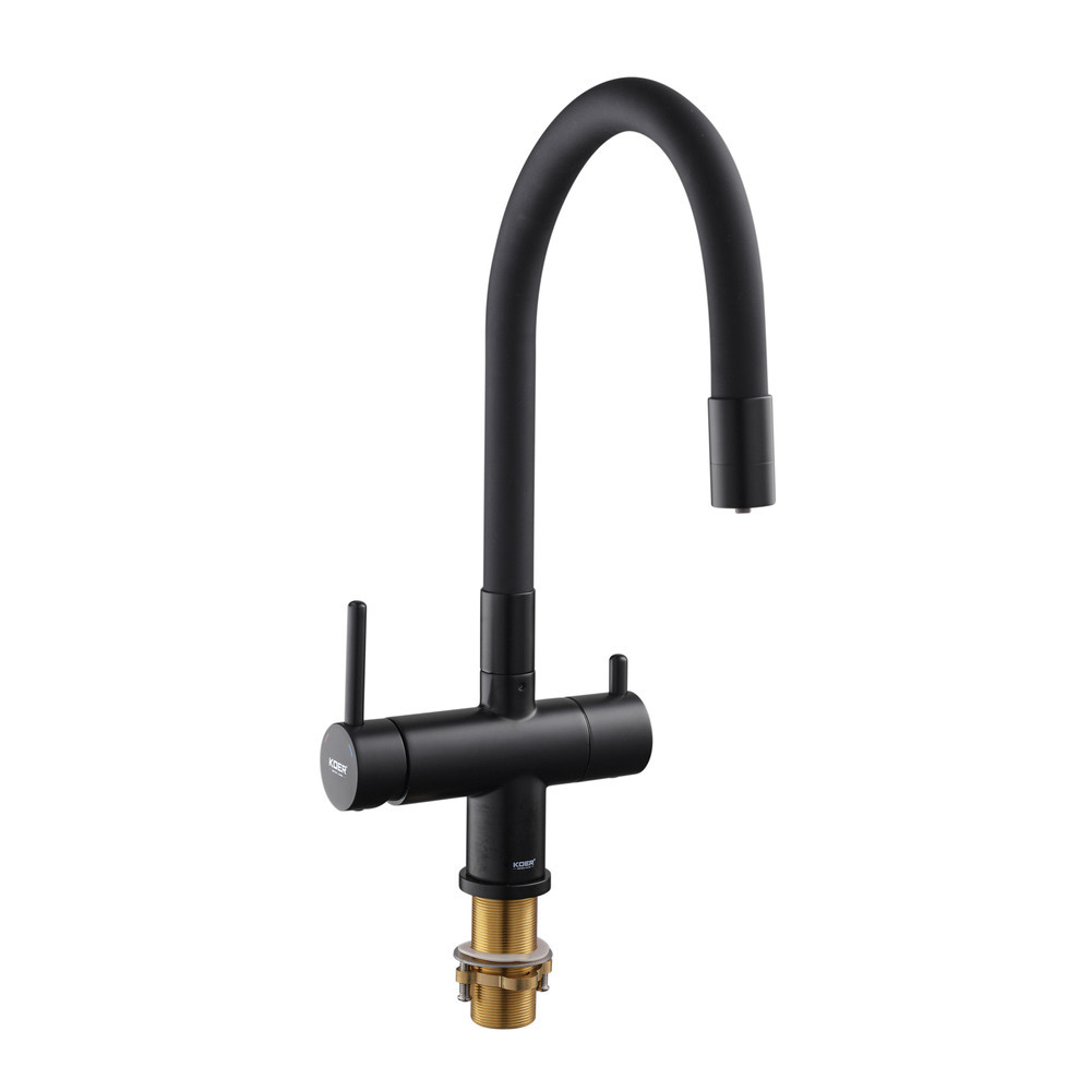 Кухонный смеситель KOER KB-72002-05 с силиконовым изливом и выходом для питьевой воды (KR3384) Харьков - изображение 9