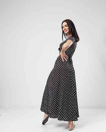 Летнее платье в пол Кайли 42, Черный Киев