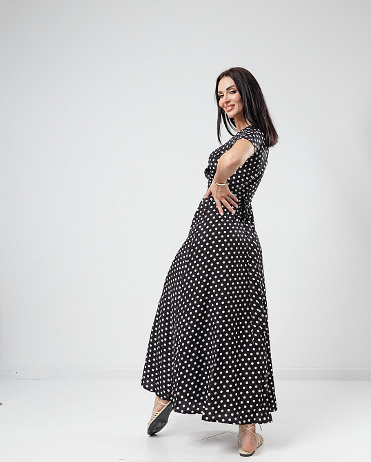 Летнее платье в пол Кайли 42, Черный Киев - изображение 3