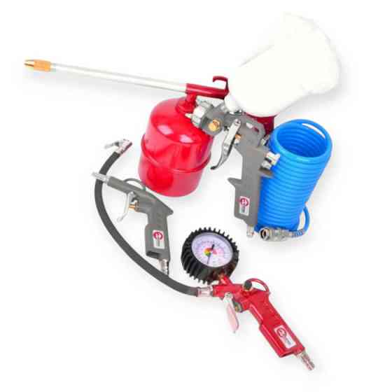 Набір лакофарбовий 5 шт із верхнім бачком, спіральний шланг синій Мукачево