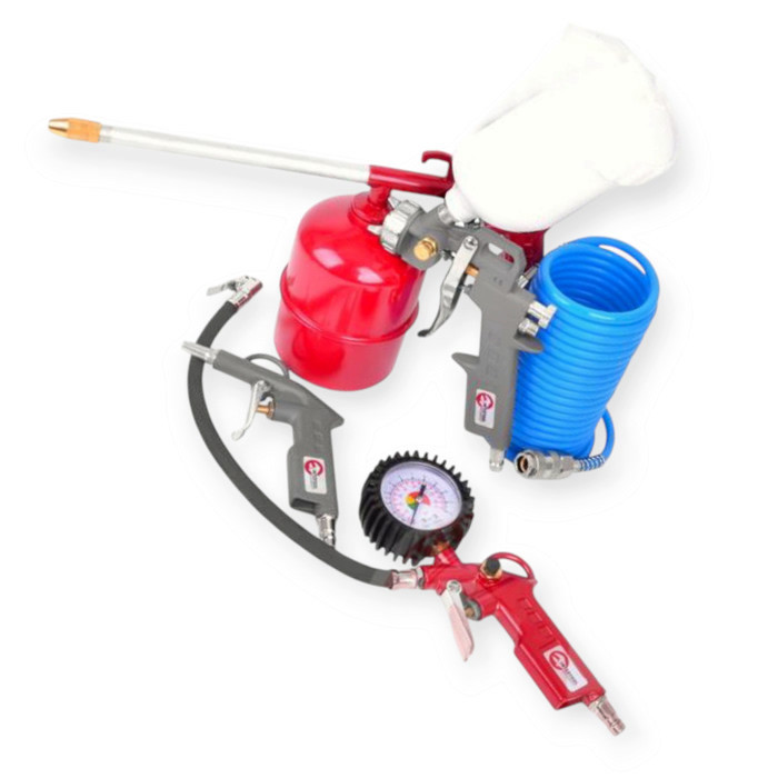 Набір лакофарбовий 5 шт із верхнім бачком, спіральний шланг синій Мукачево - фото 1