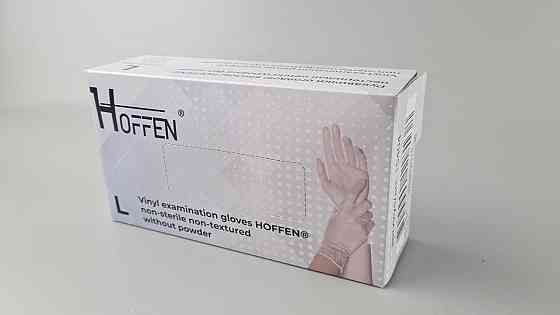 Перчатки Винил прозрачные (100шт) размер L 