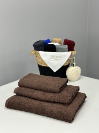 Рушник банний махровий Ideal Textile 70х140 см однотонний в кольорах 400 г/м2 (56860345) Шоколад, шо Чернівці - фото 3
