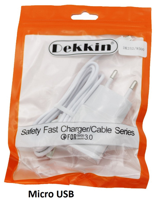 Сетевий зарядний пристрій Dekkin DK-677 Orange MicroUSB DC5V-2.1 A / USB x 1 Дніпро - фото 1