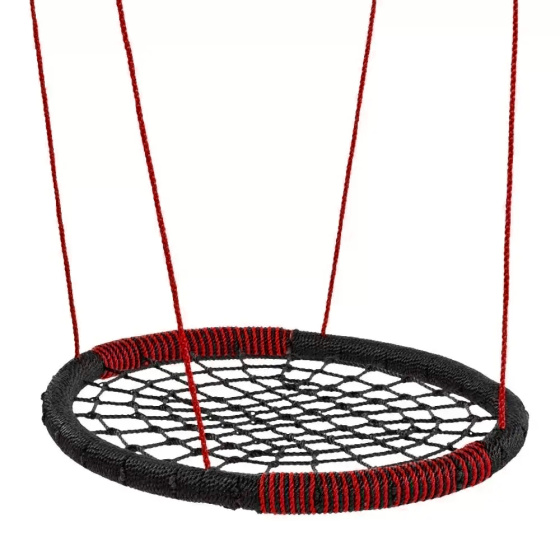 Гойдалка гніздо дитяча підвісна Elips WCG 108х83 см Black RED (W-197R) Київ