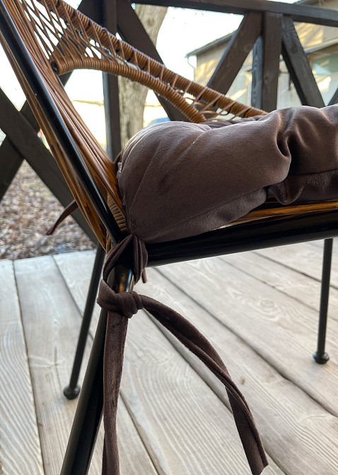 Подушка для стільців (40x40х5 см) Decorator Velour колір венге 84-120 Київ - фото 7