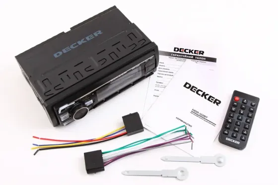 Автомагнітола «Decker» MDR-122 RGB DSP/BT/USB+USB Charge/MicroSD/ISO/дод. розєм /ПДУ/Decker Audio Вінниця
