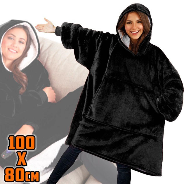 Ковдра з рукавами Snuggie, Толстовка плед з капюшоном для дому Толстовка плед капюшоном на природу BW-49 Львів - фото 6