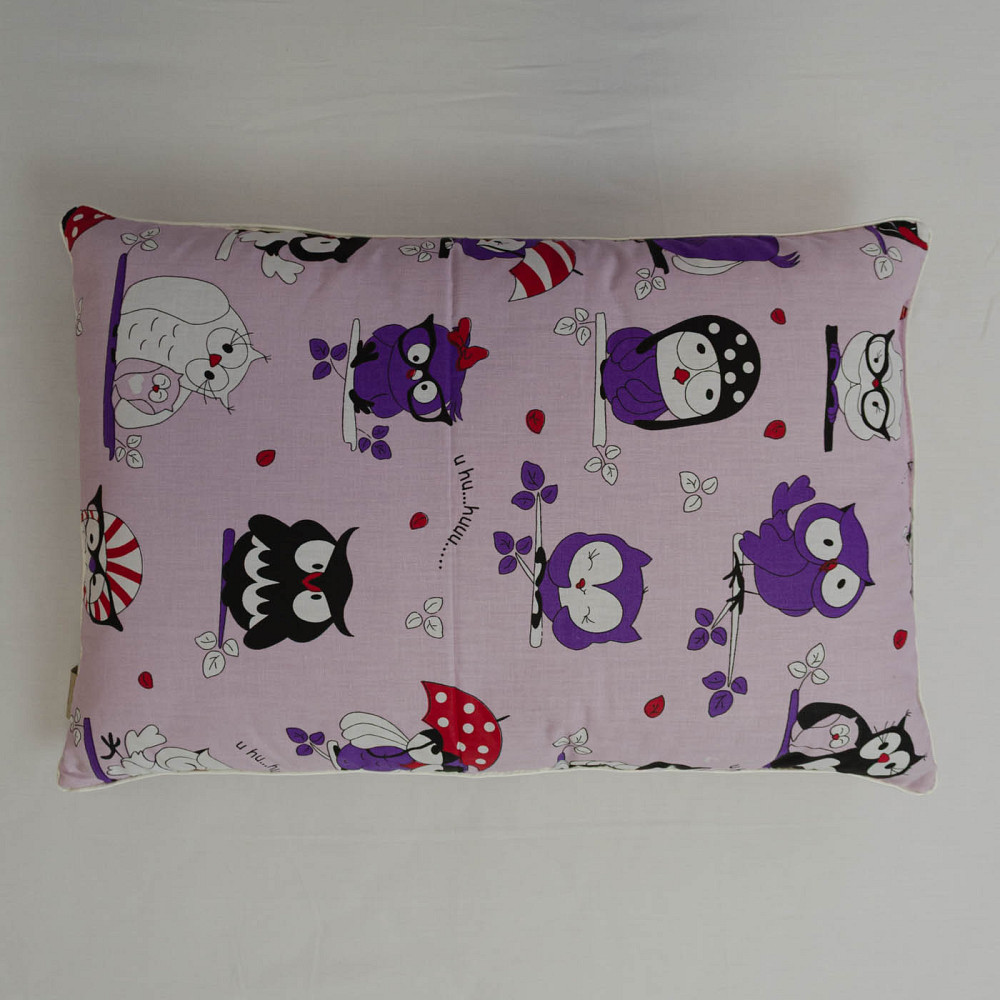 Подушка конопляная детская YouStar 40х60 см чехол 100% хлопок бязь (Фиолетовый) Сумы - изображение 1