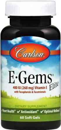 Витамин Е альфа токоферол Carlson Vitamin E 400 МЕ 60 капс Киев