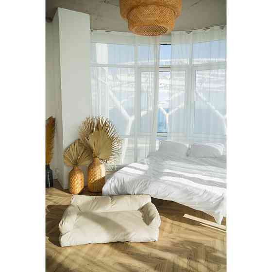 Велюровий диванчик для собак і котів Incor бежевий 10073 L (100х60х30) Київ