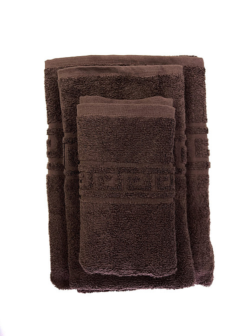 Махровий рушник Ideal Textile Greek 33х60 см коричневий (56860584) Чернівці - фото 3