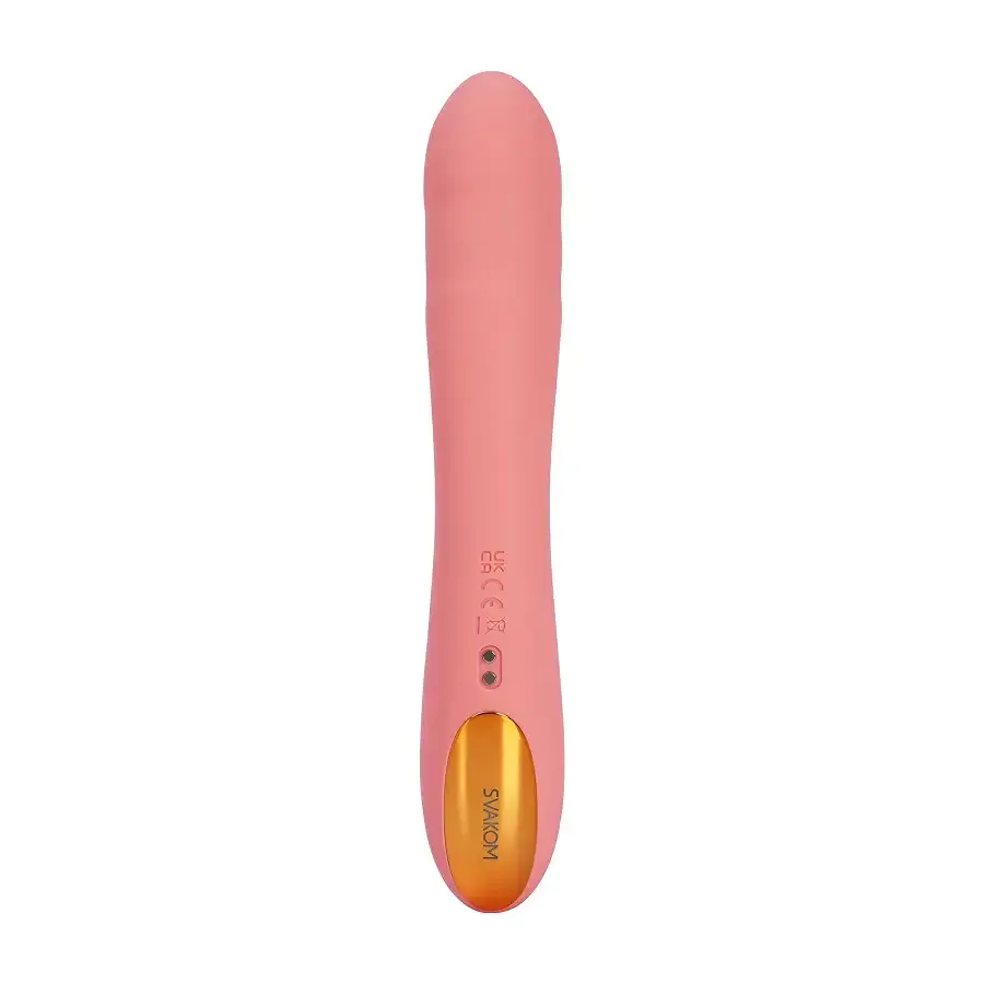 Смарт-вібратор з пульсацією Svakom Ava Neo Peach Pink, 15 режимів роботи, водонепроникний Львів - фото 5