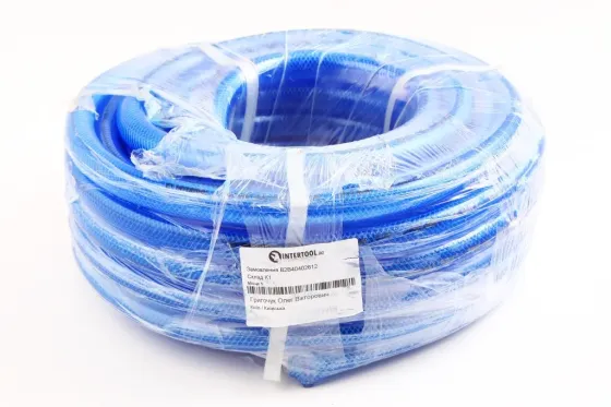 Шланг для води 3/4 3-х шарний 20м армований синій Intertool Вінниця