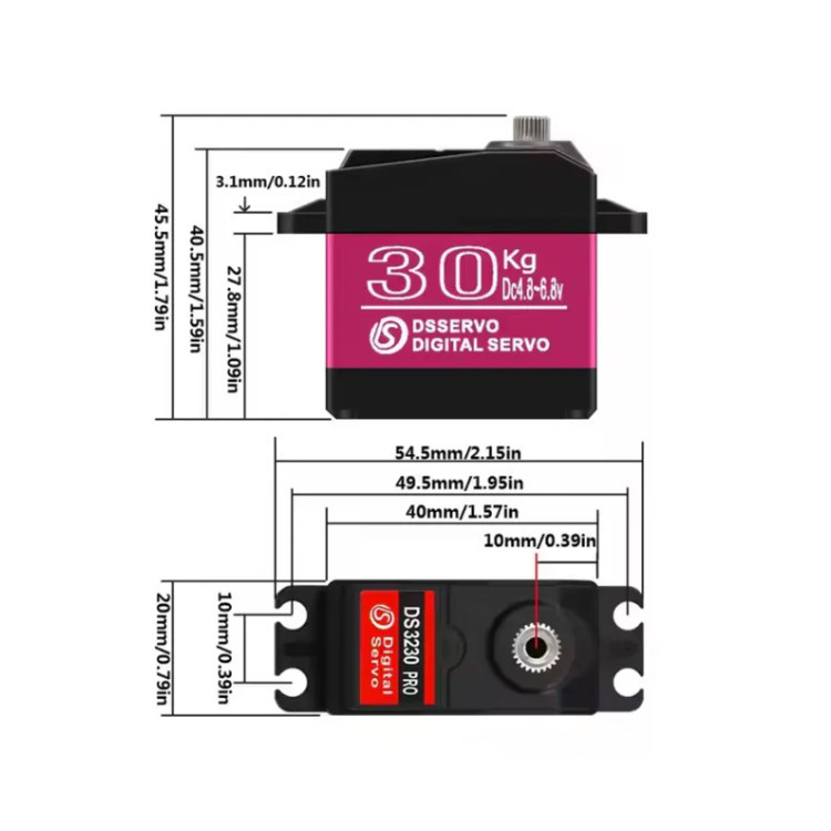 Сервопривід DS3230 Pro 30 кг для Arduino та проектів Київ - фото 2