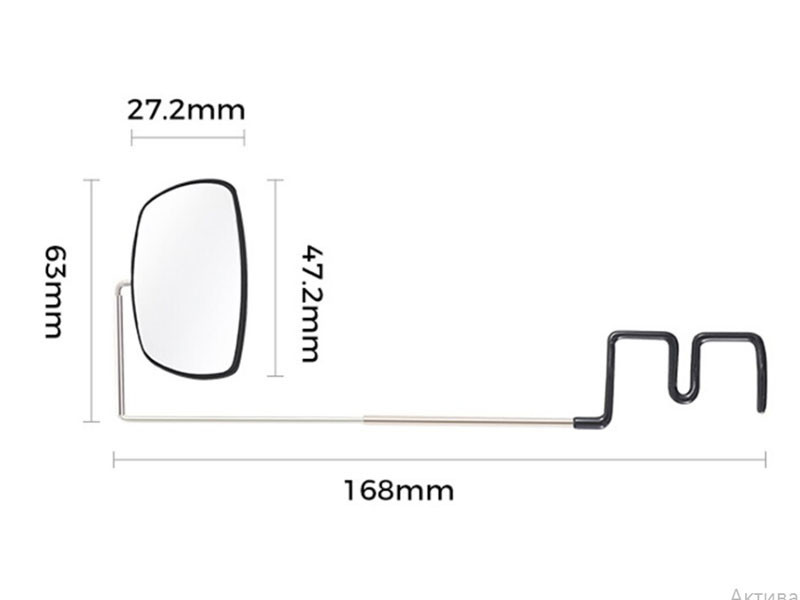 Дзеркало на окуляри для велосипедиста Feel Fit JZ-008 Чорний Бровари - фото 2