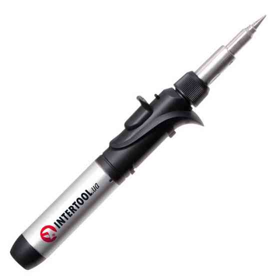Паяльник газовий 17 мл, комплект аксесуарів INTERTOOL GB-0006 Київ