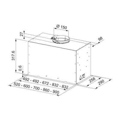 Витяжка кухонна Franke Box Flush Basic FBFE LG A52 (305.0729.554) Вінниця