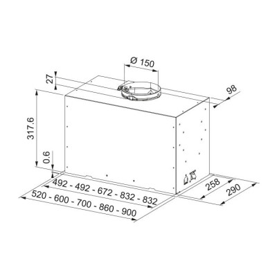 Вытяжка кухонная Franke Box Flush Basic FBFE LG A52 (305.0729.554) Винница - изображение 6