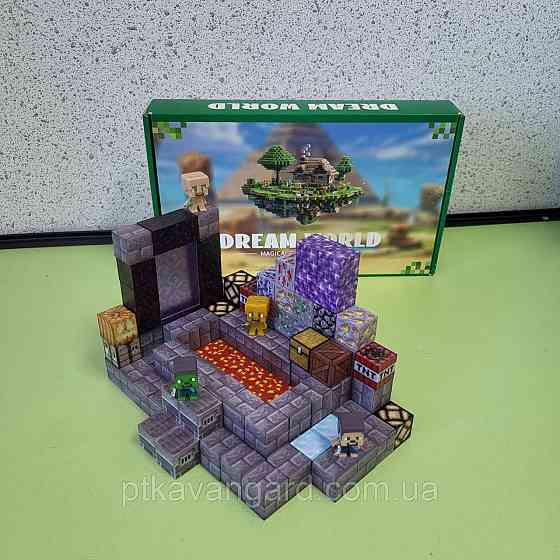 Конструктор магнітний Майнкрафт 124 магнітних блоков портал в печері Dream World LZCK 080 Хмельницький