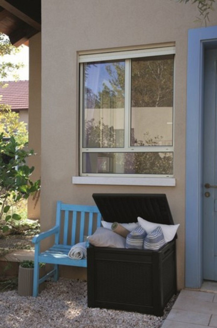 Стол-сундук PROSPERPLAST CUBE RATTAN 208 л, коричневый Киев - изображение 2