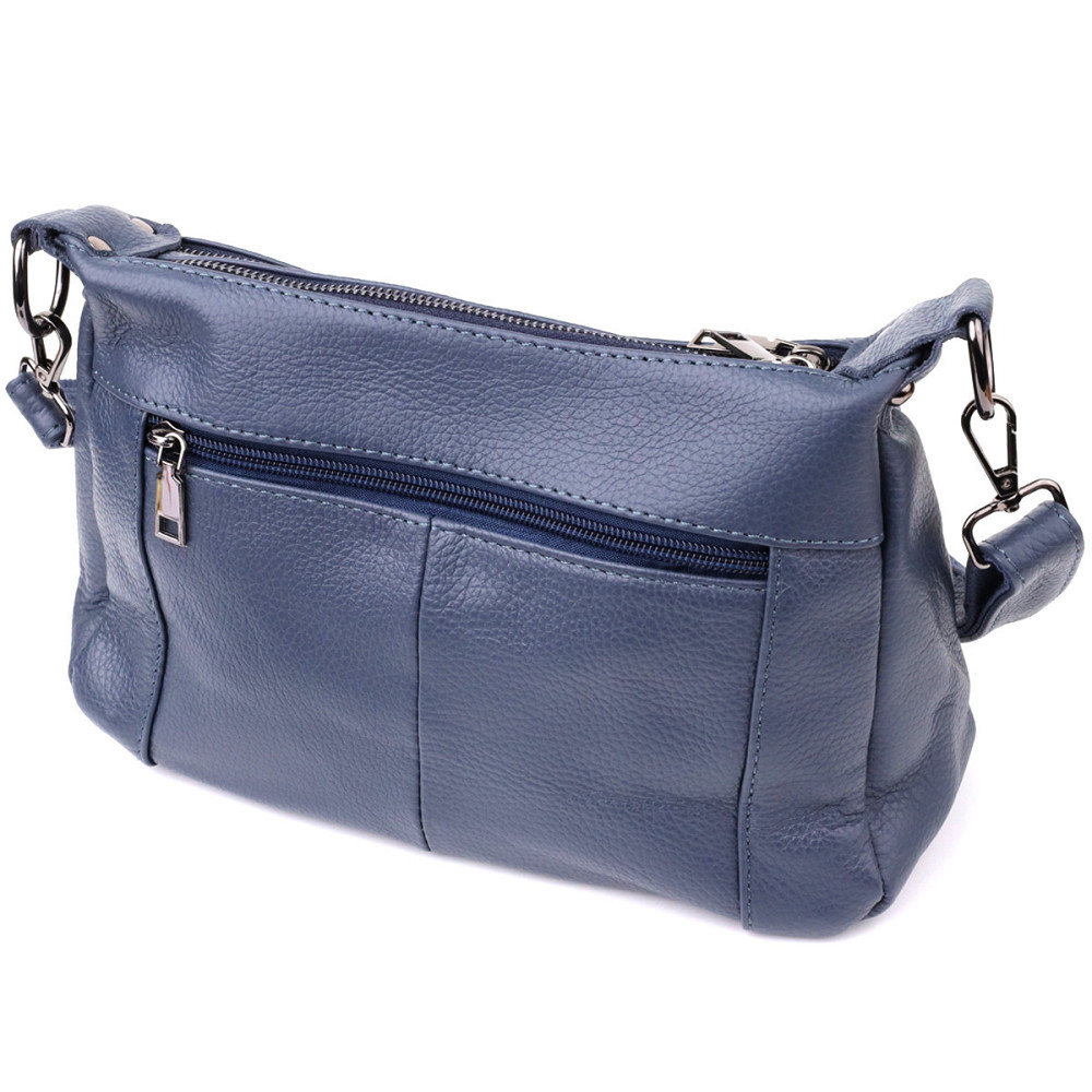 Зручна жіноча сумка з натуральної шкіри Vintage 23019 Синій Київ - фото 2