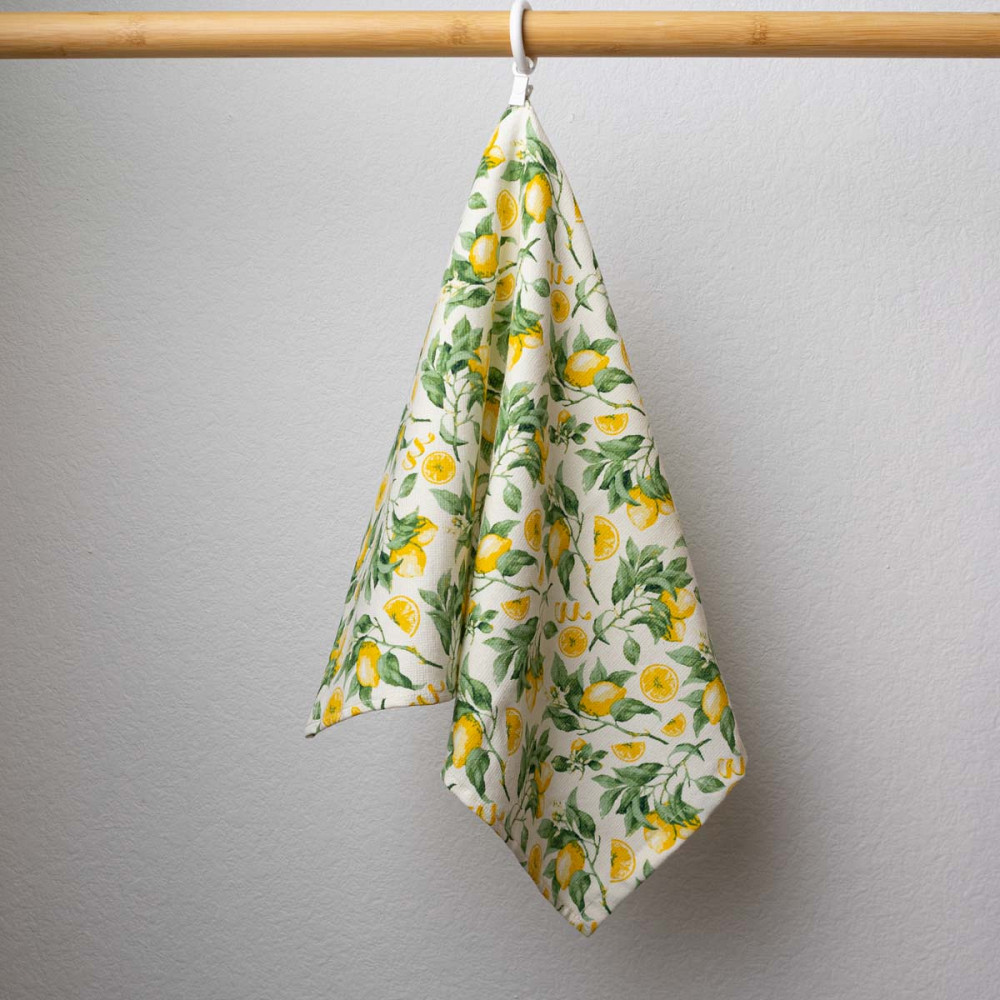 Набор махровых полотенец Лимоны 40х60 см 10шт 300г/м2 GM Textile (Салатный) Сумы - изображение 5