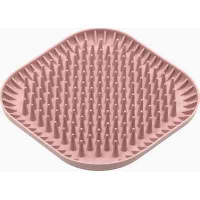 Универсальная посуда для животных Fiboo Fiboowl Spiky коврик для слизывания лакомства и еды, 19х19 см розовый (FIB0236) Винница