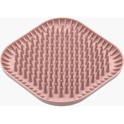 Універсальний посуд для тварин Fiboo Fiboowl Spiky килимок для злизування ласощів та їжі, 19х19 см рожевий (FIB0236) Вінниця - фото 1