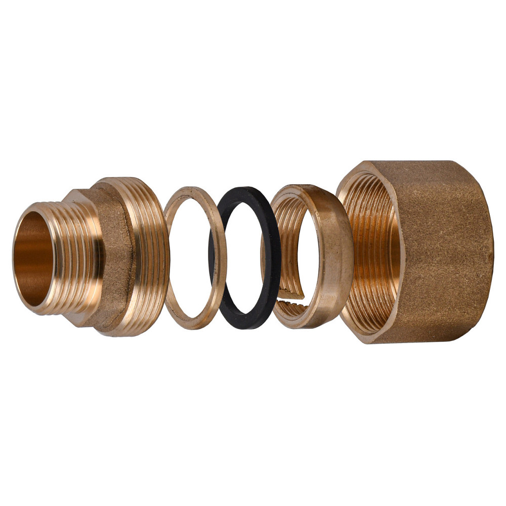 З'єднання зажимне пряме для труби Ø28мм 3/4″З латунне LS442S OPTIMUM (000031016) Київ - фото 3