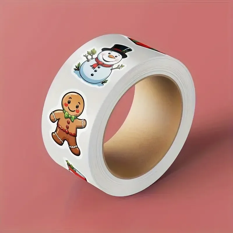 Набор рождественских наклеек 500 шт – праздничные стикеры 8 вариантов дизайна Киев - изображение 5