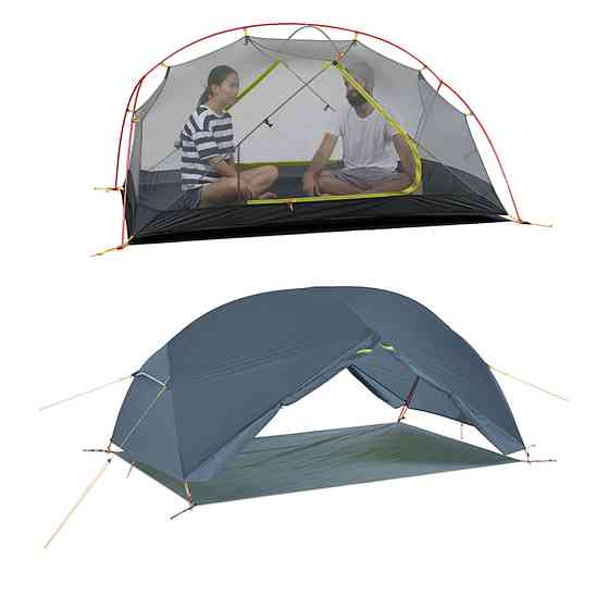 Намет двомісний ультралегкий Naturehike Mongar UL NH19M002-J, темно-синій Київ