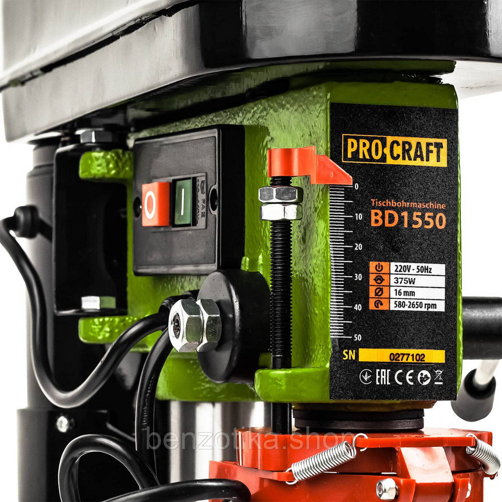 Свердлильний верстат Procraft BD1550 Київ - фото 6