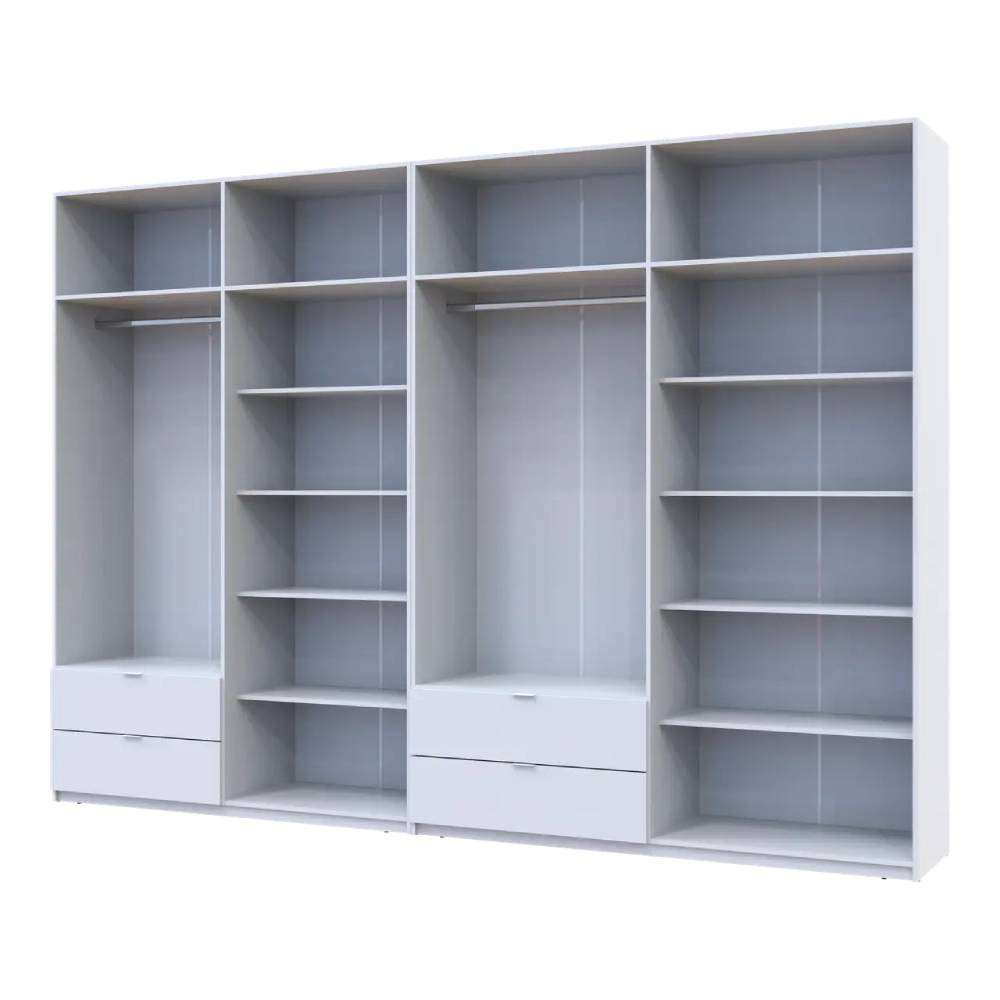 Шафа для одягу Doros Лукас Біла 4+4 ДСП 340х50х240 DRS-011691 (42005138) Дніпро - фото 3