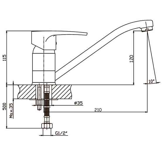 Кухонний змішувач Haiba Ceba 004 (HB0028) надійний Харків