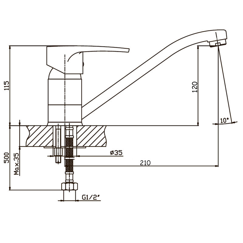 Кухонный смеситель Haiba Ceba 004 (HB0028) высокого качества Харьков - изображение 2