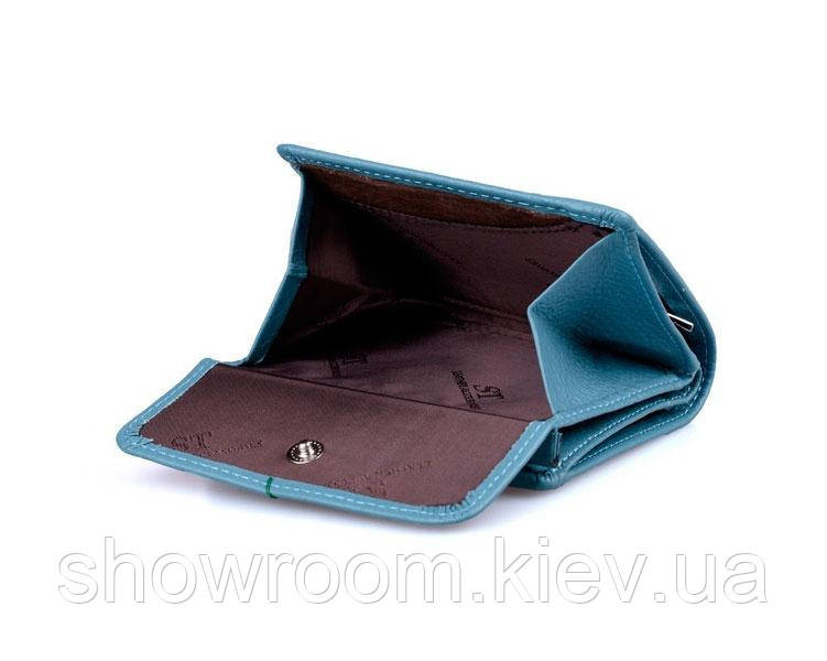 Невеликий жіночий шкіряний гаманець (902) блакитний Київ - фото 4