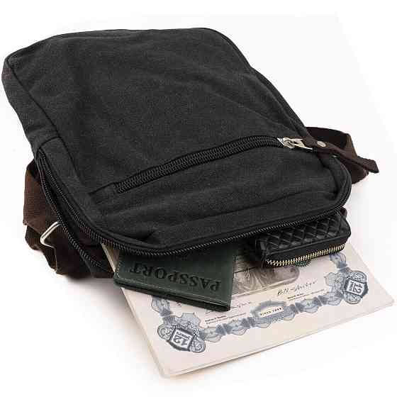 Сумка вертикальна текстильна Vintage 20079 Чорна Київ