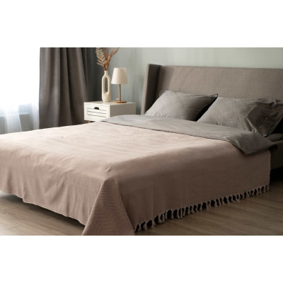 Плед Ardesto Summer 100% хлопок, бежевый 140х190 см (ART0915SE) Винница - изображение 8