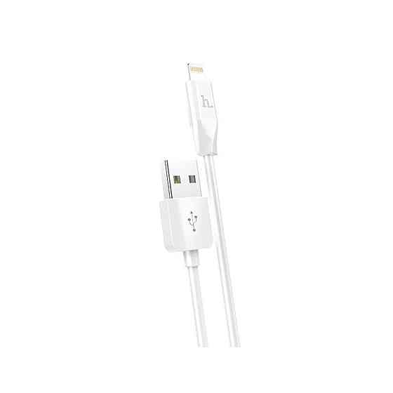 Кабель HOCO X1 USB - Lightning 2.4A, 1m, PVC, PVC разъемы, цвет белый 6957531032007 Одесса