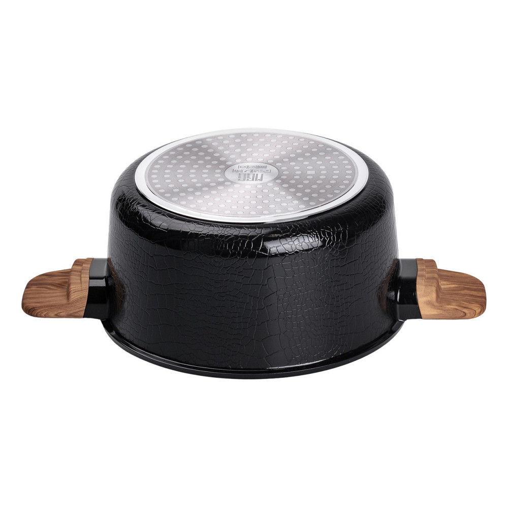 Алюминиевая кастрюля с керамическим антипригарным покрытием 4.7 л Ø 24 см черный MGC HP-4-453B Киев - изображение 2