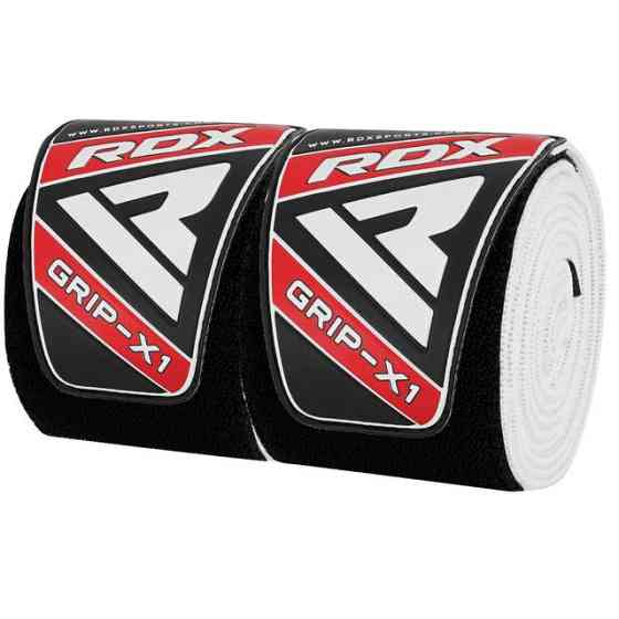 Бинти на коліна RDX K1 GYM Knee Wraps White/Black Plus Каменское