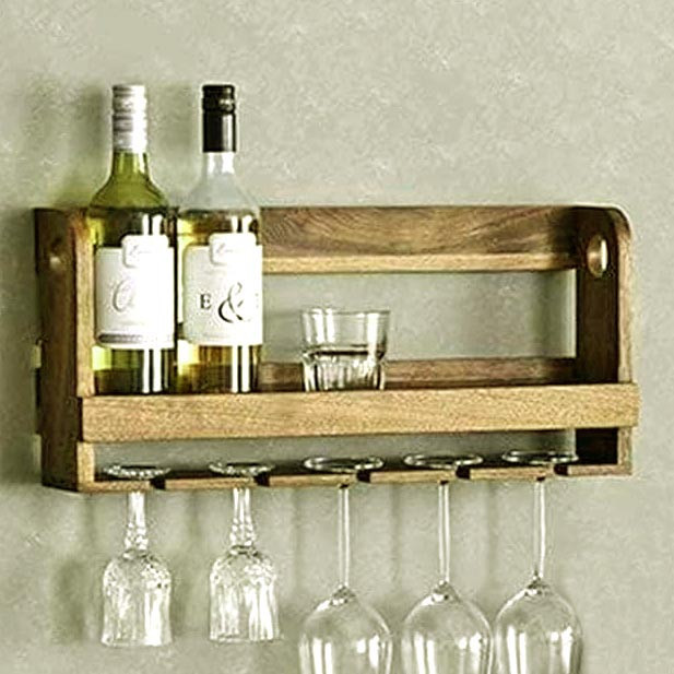 Настінна винна полиця "Тендо" палісандр Миколаїв - фото 1