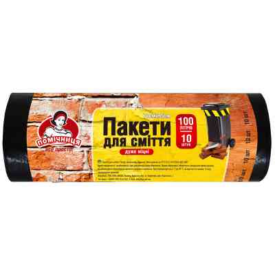 Пакети для сміття Помічниця Для будівельного сміття 100 л 10 шт. (4820012340668) Вінниця