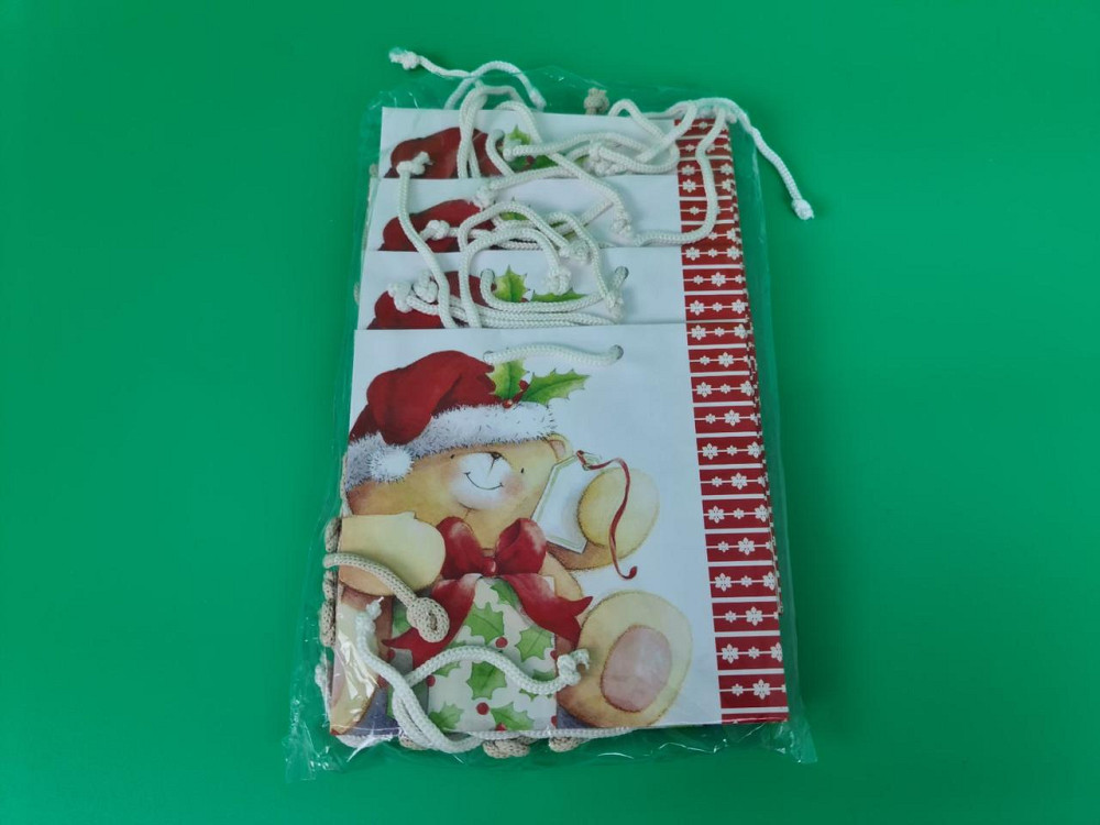 Новогодние, бумажные ,подарочные  пакеты с ручкой Чашка 16/16/8-002 (12 шт) Харьков - изображение 3